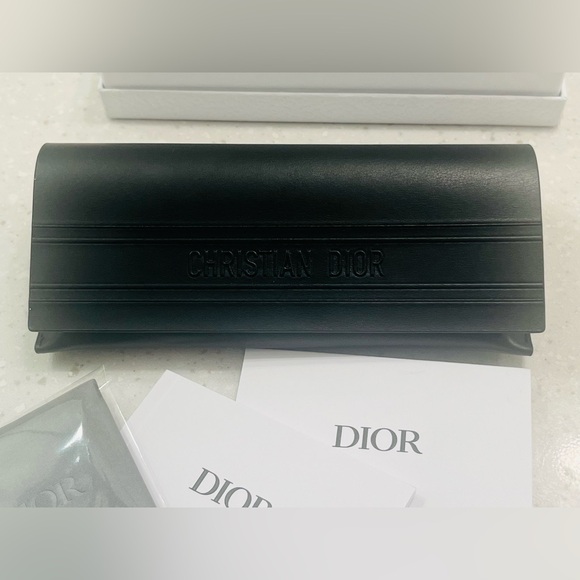 Brand New! Black Christian Dior Sunglasses Case + Box, Dust Cloth & Care Booklet - Picture 2 of 11